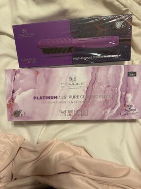Royale Multi-Purpose Ceramic Hair Brush and Flat Iron NIB